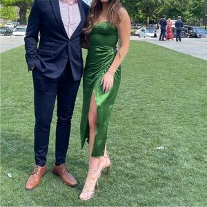 Reformation Marguerite Dress in Palm Green